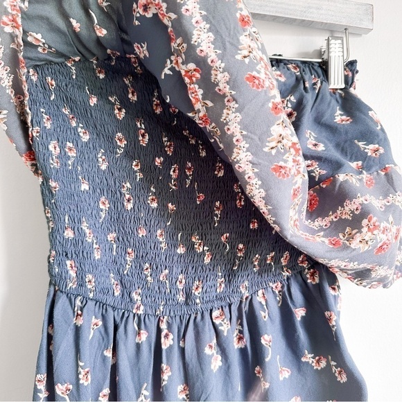 NWT Japna Blue Floral Strapless Cropped Flare Leg Boho Jumpsuit sz XS - Picture 8 of 10